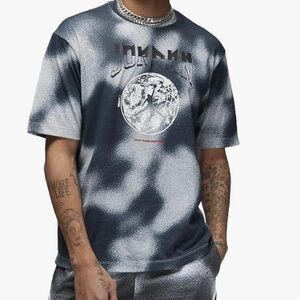 NWT NIKE AIR JORDAN Sport Graphic T-Shirt Men’s XL Tie Dye Blue White Globe Hoop